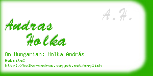 andras holka business card